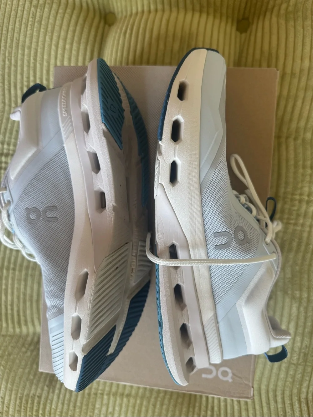 On Running Cloudtec women’s Running Shoes - White & Blue Outsole - Picture 1 of 5